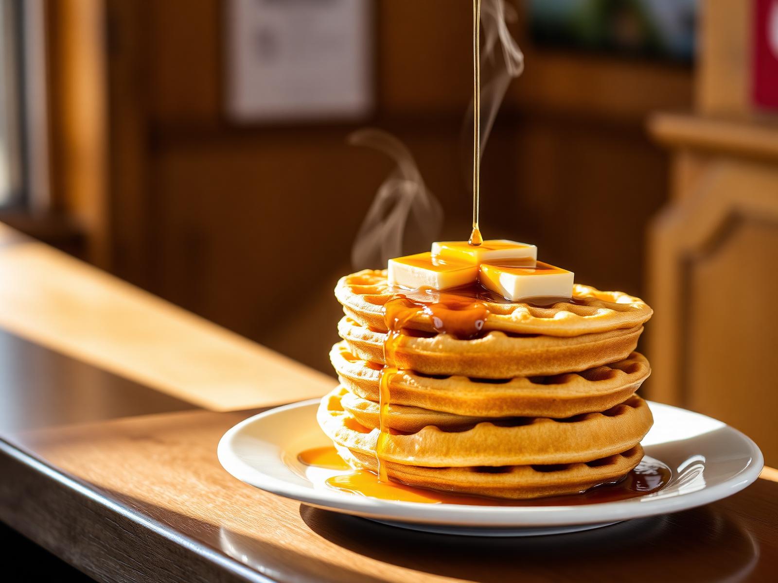 Kids Waffle with Bacon or Sausage